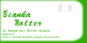 bianka molter business card